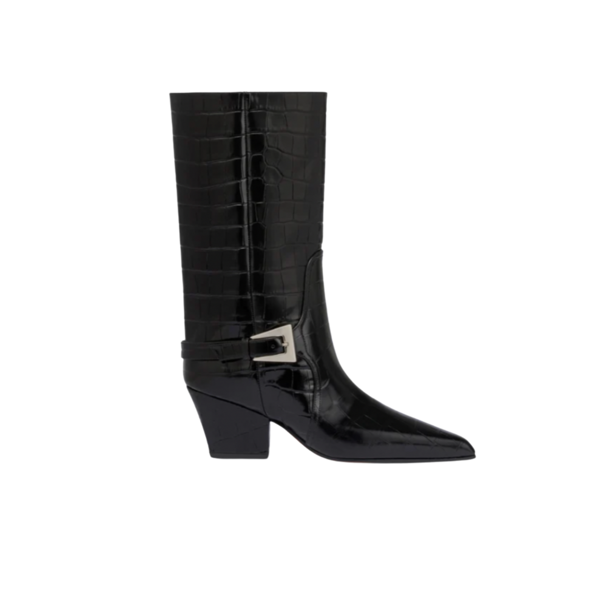 BOOT - Jane Buckle Midcalf Black - Paris Texas