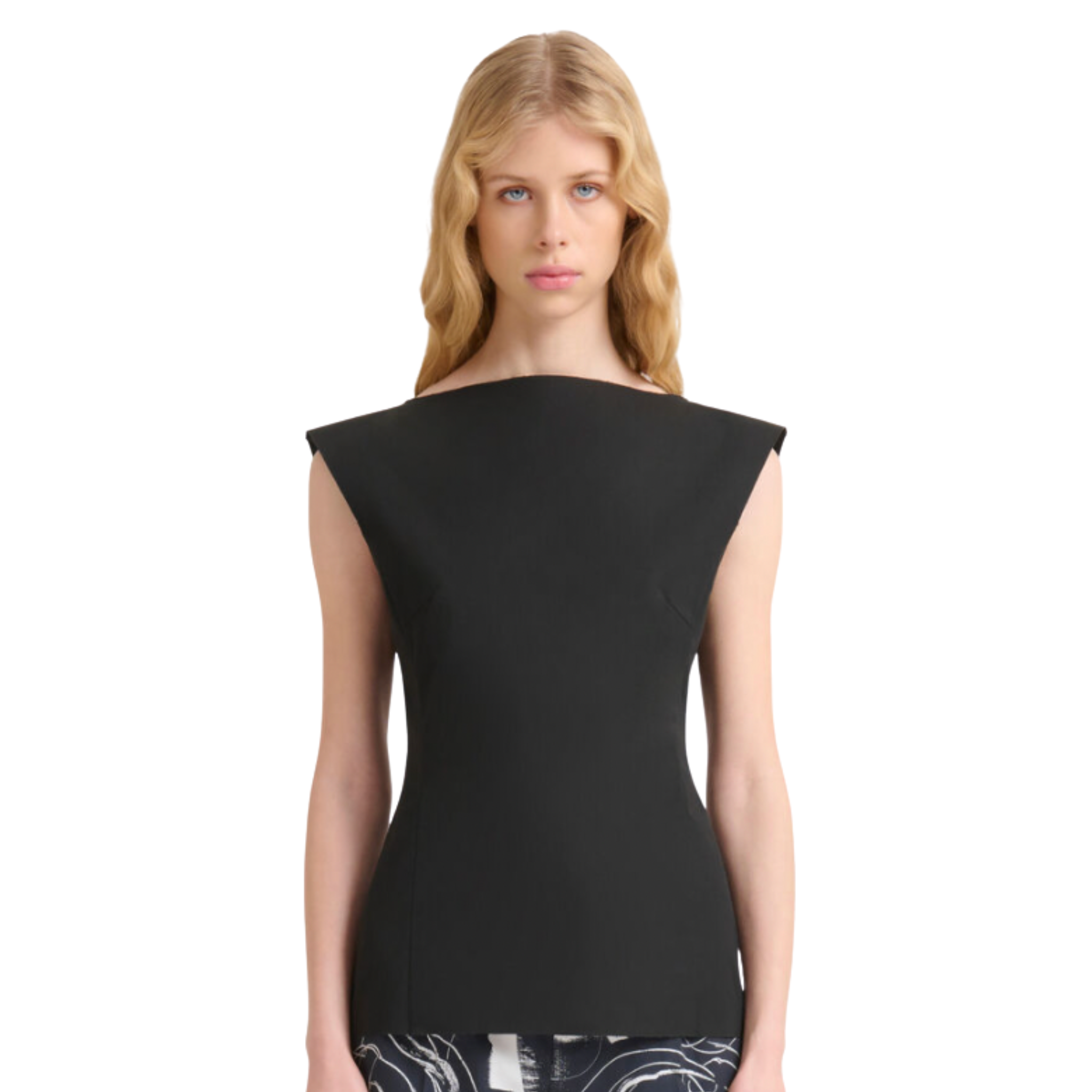 WOMEN - Top corset sculpté en popeline noire - Marni