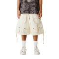 MEN - CARGO SHORT WASHED CREAM - Untitled Artworks