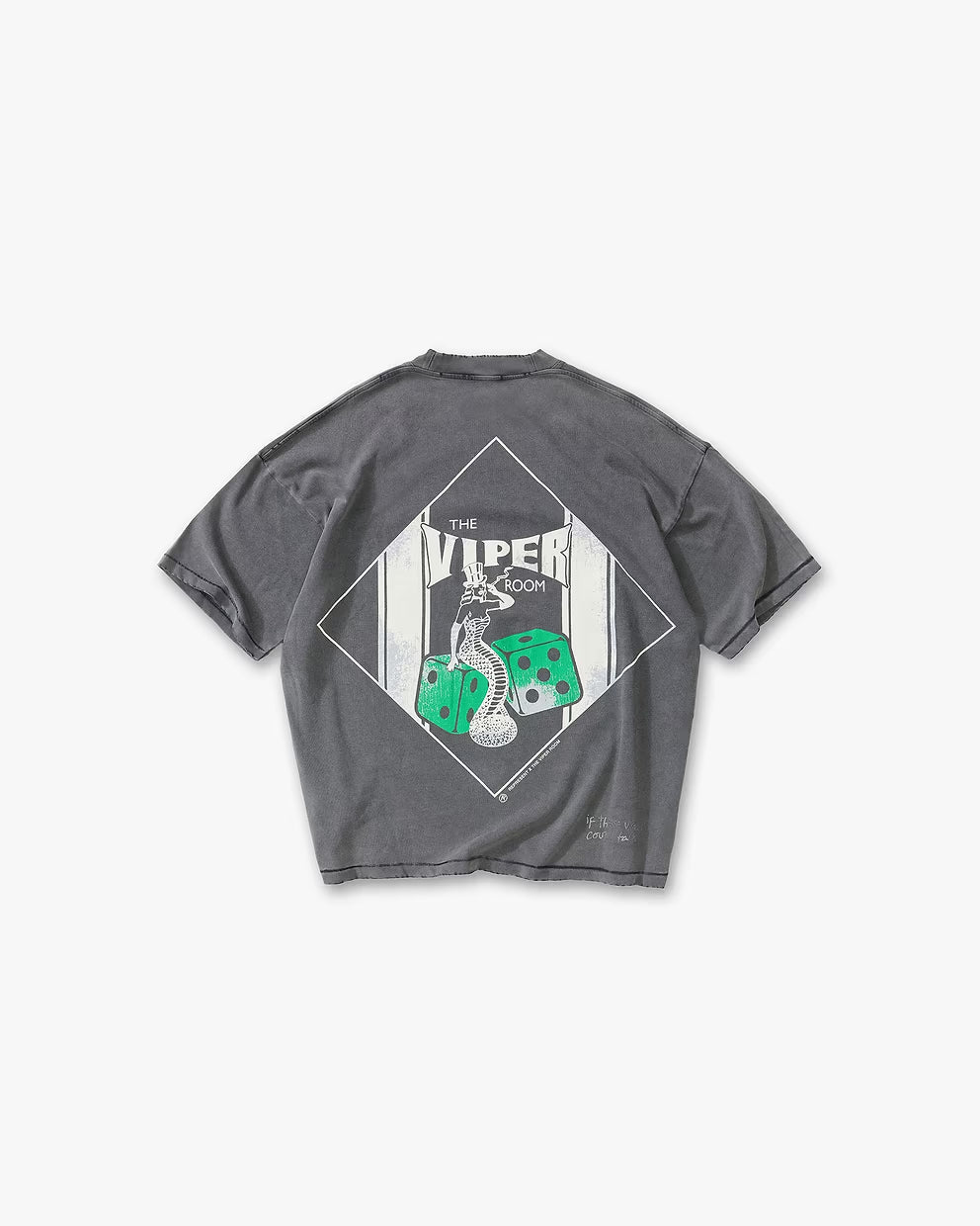 MEN  - T-SHIRT X THE VIPER ROOM DICE VINTAGE GREY - Represent