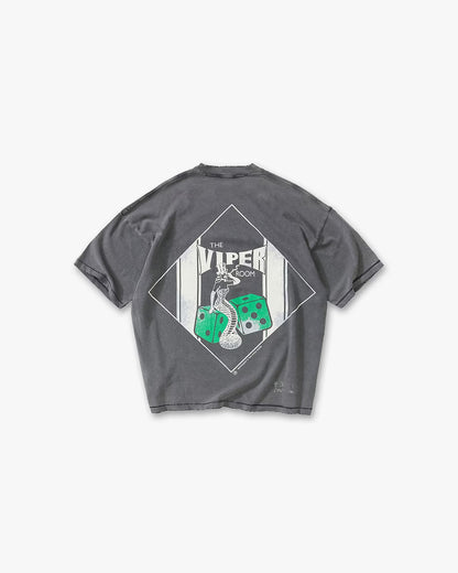 MEN  - T-SHIRT X THE VIPER ROOM DICE VINTAGE GREY - Represent